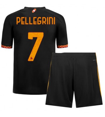 AS Roma Lorenzo Pellegrini #7 Replika Babytøj Tredje sæt Børn 2023-24 Kortærmet (+ Korte bukser)